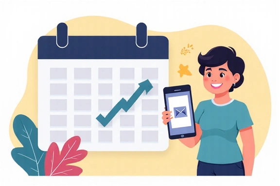 Bestätigung des Termins mit einem Häkchen und Kalender