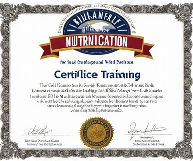 Zertifikat für Fortbildung in Sporternährung.